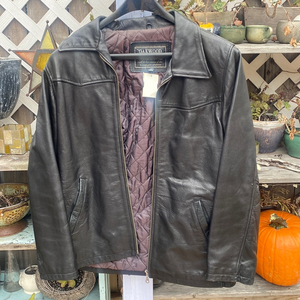 Oakwood vintage leather jacket. Stunning fit!!!